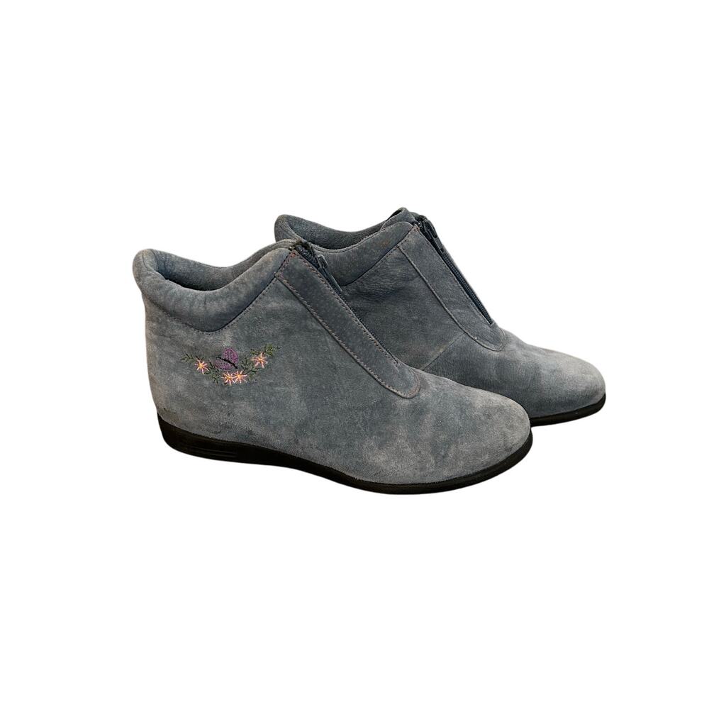 Vintage Beacon Blue Suede Women’s Boots Size 9 Anti-shock Boots